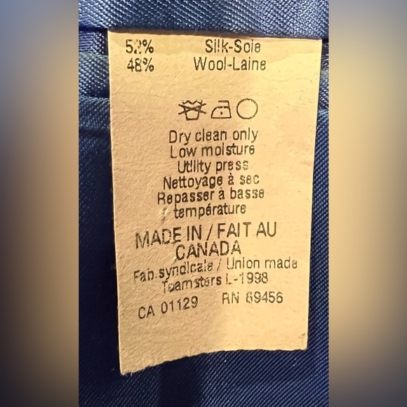 Michael Kors Suit Jacket Men Size 42 Long Navy Blue Wool/silk 3 Button Closure - Picture 7 of 10